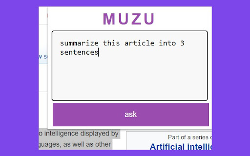 MUZU from Chrome web store to be run with OffiDocs Chromium online MUZU from Chrome web store to be run with OffiDocs Chromium online
