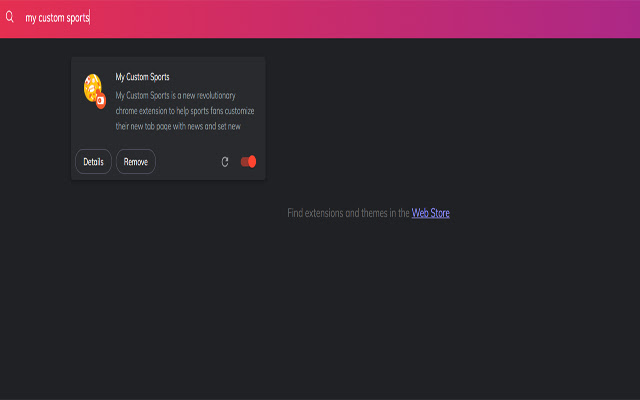 My Custom Sports from Chrome web store to be run with OffiDocs Chromium online My Custom Sports from Chrome web store to be run with OffiDocs Chromium online