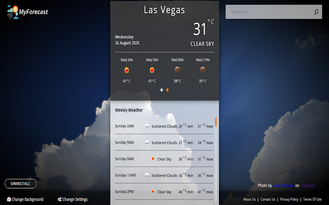 My Forecast Extension from Chrome web store to be run with OffiDocs Chromium online My Forecast Extension from Chrome web store to be run with OffiDocs Chromium online