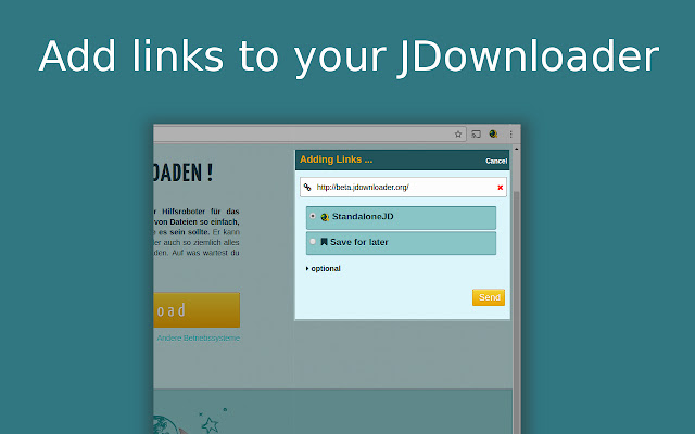 MyJDownloader Browser Extension from Chrome web store to be run with OffiDocs Chromium online MyJDownloader Browser Extension from Chrome web store to be run with OffiDocs Chromium online
