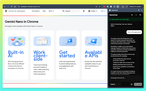 NanoChat from Chrome web store to be run with OffiDocs Chromium online NanoChat from Chrome web store to be run with OffiDocs Chromium online