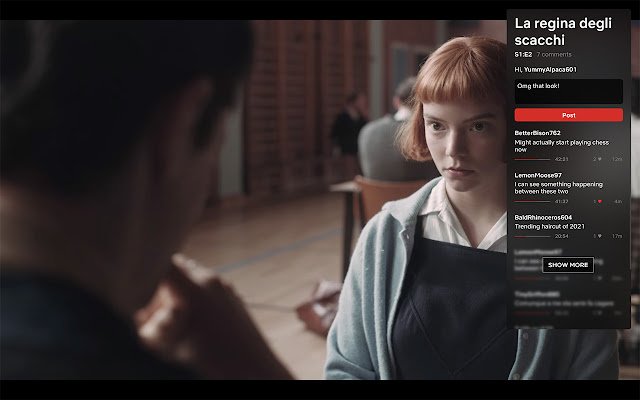Netflix Comments from Chrome web store to be run with OffiDocs Chromium online Netflix Comments from Chrome web store to be run with OffiDocs Chromium online