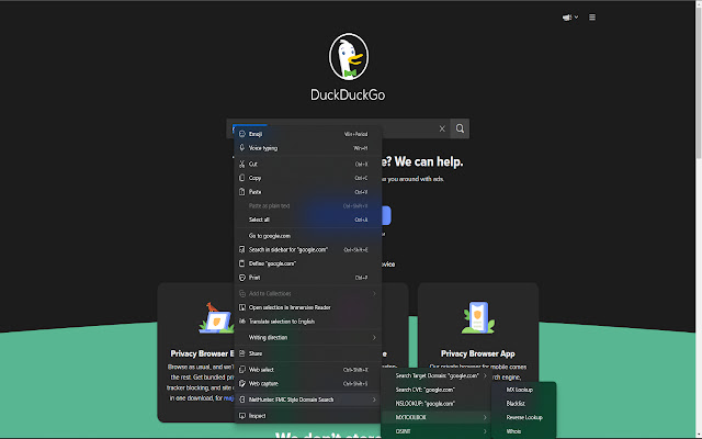 NetSniffer: Context Menu OSINT from Chrome web store to be run with OffiDocs Chromium online NetSniffer: Context Menu OSINT from Chrome web store to be run with OffiDocs Chromium online