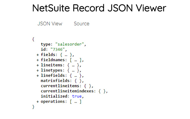 NetSuite Record JSON Viewer from Chrome web store to be run with OffiDocs Chromium online NetSuite Record JSON Viewer from Chrome web store to be run with OffiDocs Chromium online