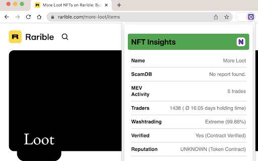 NFT Insights from Chrome web store to be run with OffiDocs Chromium online NFT Insights from Chrome web store to be run with OffiDocs Chromium online