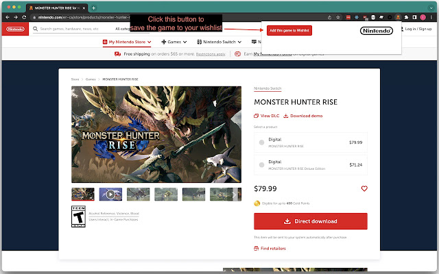 Nintendo Store Wishlist from Chrome web store to be run with OffiDocs Chromium online Nintendo Store Wishlist from Chrome web store to be run with OffiDocs Chromium online