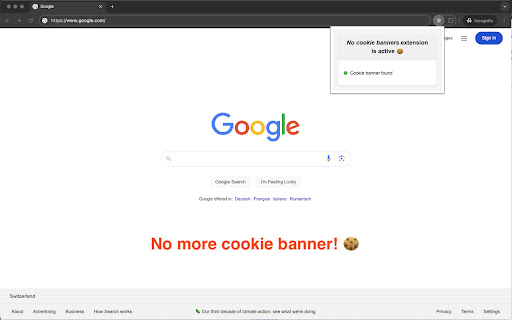 No Cookie Banners from Chrome web store to be run with OffiDocs Chromium online No Cookie Banners from Chrome web store to be run with OffiDocs Chromium online