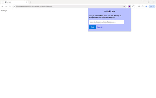 Notice be mindful of your screentime from Chrome web store to be run with OffiDocs Chromium online Notice be mindful of your screentime from Chrome web store to be run with OffiDocs Chromium online