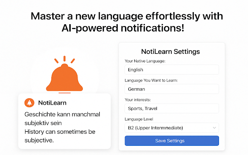 NotiLearn from Chrome web store to be run with OffiDocs Chromium online NotiLearn from Chrome web store to be run with OffiDocs Chromium online