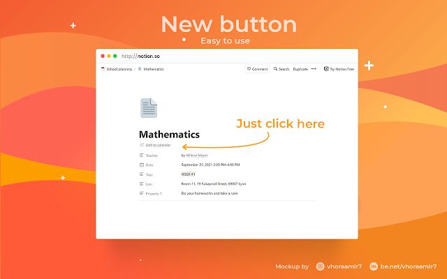Notion Add to calendar from Chrome web store to be run with OffiDocs Chromium online Notion Add to calendar from Chrome web store to be run with OffiDocs Chromium online