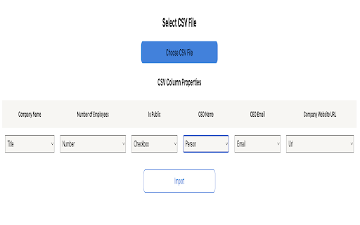Notion CSV Importer: Effortless Data Mapping Import from Chrome web store to be run with OffiDocs Chromium online Notion CSV Importer: Effortless Data Mapping Import from Chrome web store to be run with OffiDocs Chromium online