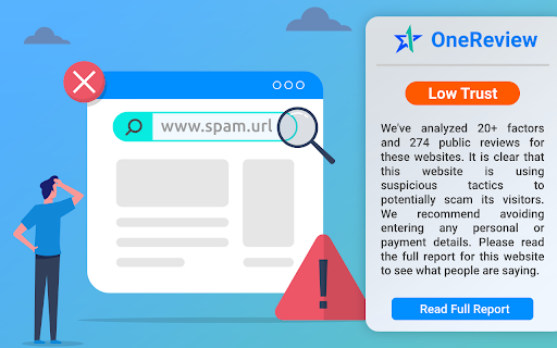 OneReview: Free Website Safety Checker And Reviewer from Chrome web store to be run with OffiDocs Chromium online OneReview: Free Website Safety Checker And Reviewer from Chrome web store to be run with OffiDocs Chromium online