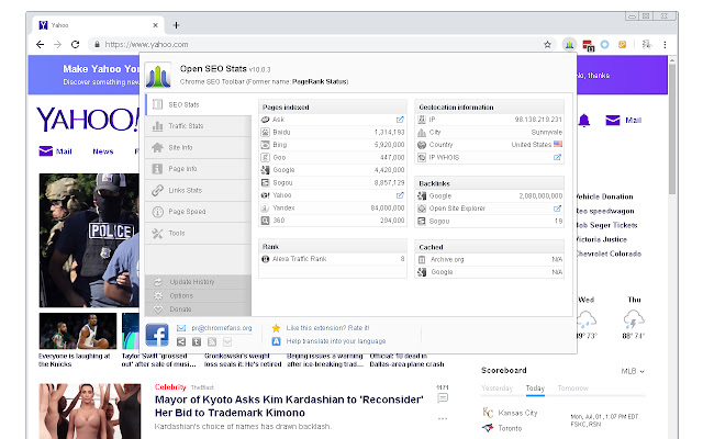 Open SEO Stats(Formerly: PageRank Status) from Chrome web store to be run with OffiDocs Chromium online Open SEO Stats(Formerly: PageRank Status) from Chrome web store to be run with OffiDocs Chromium online