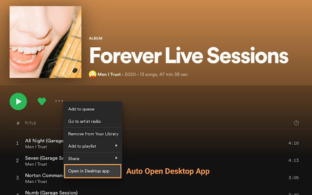 Open Spotify Desktop App from Chrome web store to be run with OffiDocs Chromium online Open Spotify Desktop App from Chrome web store to be run with OffiDocs Chromium online