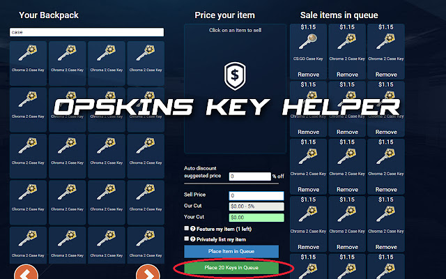 OPSkins Quick Key Seller from Chrome web store to be run with OffiDocs Chromium online OPSkins Quick Key Seller from Chrome web store to be run with OffiDocs Chromium online