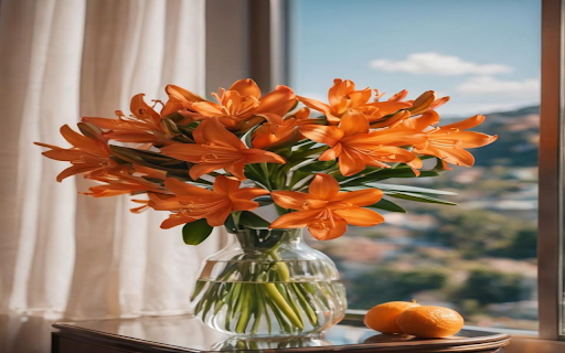 Orange lily vase wallpaper from Chrome web store to be run with OffiDocs Chromium online Orange lily vase wallpaper from Chrome web store to be run with OffiDocs Chromium online