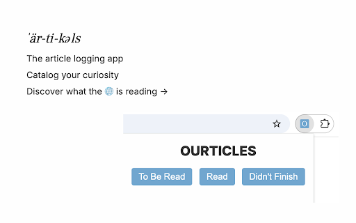 Ourticles from Chrome web store to be run with OffiDocs Chromium online Ourticles from Chrome web store to be run with OffiDocs Chromium online