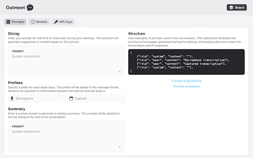 Outmeet Real time Dialog AI Assistant from Chrome web store to be run with OffiDocs Chromium online Outmeet Real time Dialog AI Assistant from Chrome web store to be run with OffiDocs Chromium online