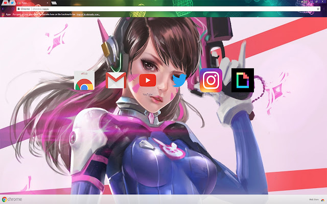 Overwatch D.VA Diva Cute NEW THEME 2017 from Chrome web store to be run with OffiDocs Chromium online Overwatch D.VA Diva Cute NEW THEME 2017 from Chrome web store to be run with OffiDocs Chromium online