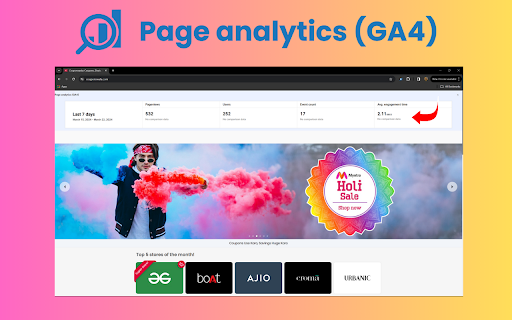 Page analytics (GA4) from Chrome web store to be run with OffiDocs Chromium online Page analytics (GA4) from Chrome web store to be run with OffiDocs Chromium online