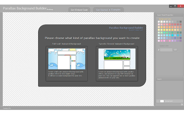 Parallax Background Builder (Desktop Edition) from Chrome web store to be run with OffiDocs Chromium online Parallax Background Builder (Desktop Edition) from Chrome web store to be run with OffiDocs Chromium online