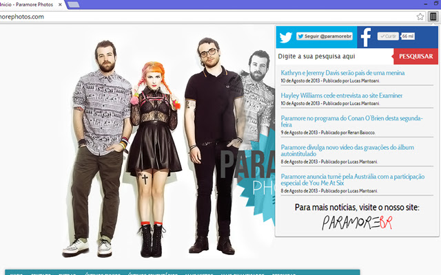 Paramore BR from Chrome web store to be run with OffiDocs Chromium online Paramore BR from Chrome web store to be run with OffiDocs Chromium online