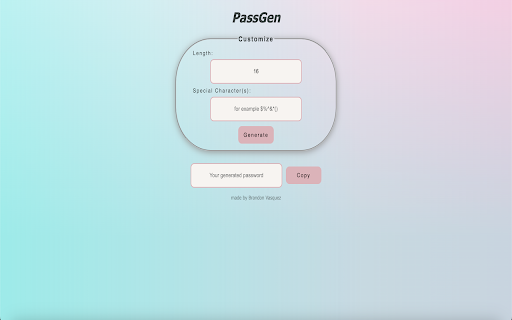 PassGen from Chrome web store to be run with OffiDocs Chromium online PassGen from Chrome web store to be run with OffiDocs Chromium online