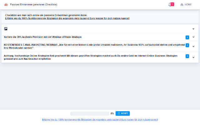 Passives Einkommen generieren (Checkliste) from Chrome web store to be run with OffiDocs Chromium online Passives Einkommen generieren (Checkliste) from Chrome web store to be run with OffiDocs Chromium online