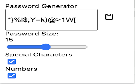 Password creator from Chrome web store to be run with OffiDocs Chromium online Password creator from Chrome web store to be run with OffiDocs Chromium online
