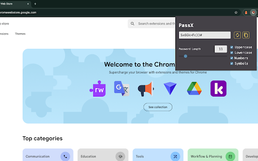 PassX from Chrome web store to be run with OffiDocs Chromium online PassX from Chrome web store to be run with OffiDocs Chromium online