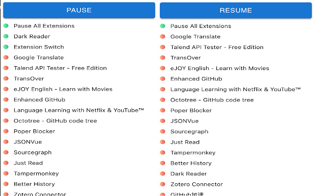 Pause All Extensions from Chrome web store to be run with OffiDocs Chromium online Pause All Extensions from Chrome web store to be run with OffiDocs Chromium online