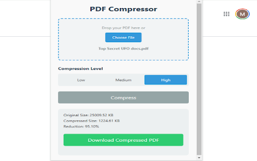 PDF Compressor High Quality, Secure, Fast from Chrome web store to be run with OffiDocs Chromium online PDF Compressor High Quality, Secure, Fast from Chrome web store to be run with OffiDocs Chromium online