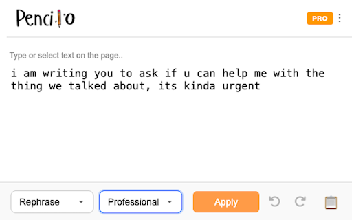 Pencilo AI Writing Assistant | AI Grammar Checker from Chrome web store to be run with OffiDocs Chromium online Pencilo AI Writing Assistant | AI Grammar Checker from Chrome web store to be run with OffiDocs Chromium online