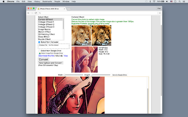Photo to Cartoon App from Chrome web store to be run with OffiDocs Chromium online Photo to Cartoon App from Chrome web store to be run with OffiDocs Chromium online