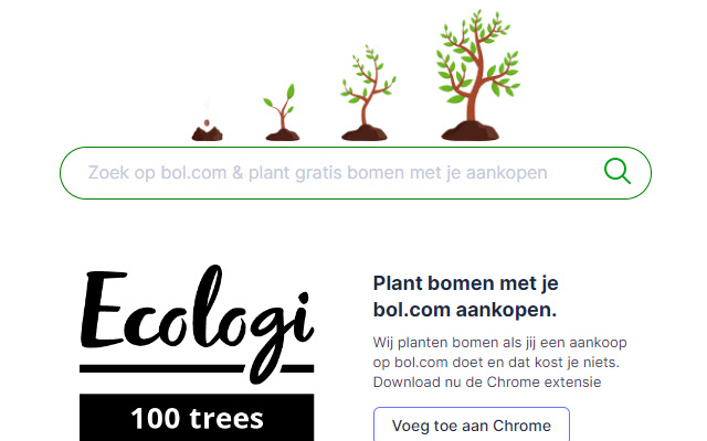 Plant bomen met je bol.com aankopen from Chrome web store to be run with OffiDocs Chromium online Plant bomen met je bol.com aankopen from Chrome web store to be run with OffiDocs Chromium online