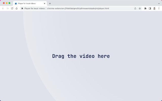 Player for local videos from Chrome web store to be run with OffiDocs Chromium online Player for local videos from Chrome web store to be run with OffiDocs Chromium online