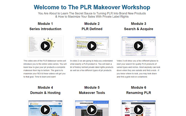 PLR Makeover Workshop from Chrome web store to be run with OffiDocs Chromium online PLR Makeover Workshop from Chrome web store to be run with OffiDocs Chromium online