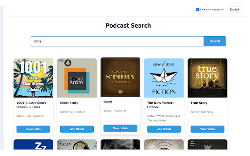 Podcast Search from Chrome web store to be run with OffiDocs Chromium online Podcast Search from Chrome web store to be run with OffiDocs Chromium online