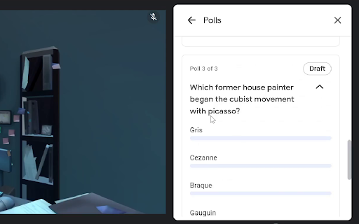 Poll Assistant for Google Meet from Chrome web store to be run with OffiDocs Chromium online Poll Assistant for Google Meet from Chrome web store to be run with OffiDocs Chromium online