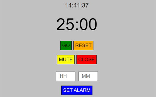 Pomodoro Timer with Custom Alarm from Chrome web store to be run with OffiDocs Chromium online Pomodoro Timer with Custom Alarm from Chrome web store to be run with OffiDocs Chromium online