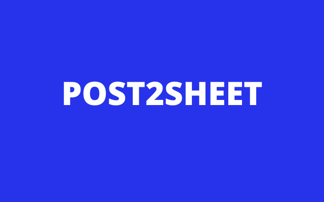 Post2Sheet from Chrome web store to be run with OffiDocs Chromium online Post2Sheet from Chrome web store to be run with OffiDocs Chromium online