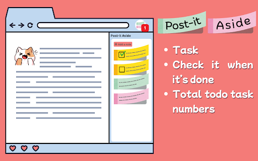 Post it Aside: Sticky Notes in Side Panel from Chrome web store to be run with OffiDocs Chromium online Post it Aside: Sticky Notes in Side Panel from Chrome web store to be run with OffiDocs Chromium online