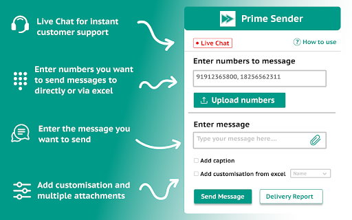 Prime Sender Free AI Web Message Sender from Chrome web store to be run with OffiDocs Chromium online Prime Sender Free AI Web Message Sender from Chrome web store to be run with OffiDocs Chromium online