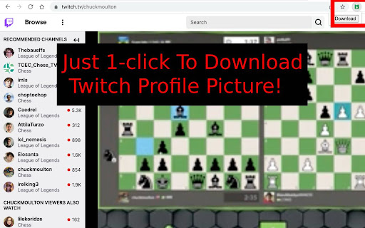 Profile Picture Downloader for Twitch™ from Chrome web store to be run with OffiDocs Chromium online Profile Picture Downloader for Twitch™ from Chrome web store to be run with OffiDocs Chromium online