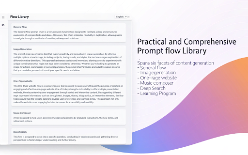 Prompt Flow from Chrome web store to be run with OffiDocs Chromium online Prompt Flow from Chrome web store to be run with OffiDocs Chromium online