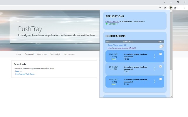 PushTray from Chrome web store to be run with OffiDocs Chromium online PushTray from Chrome web store to be run with OffiDocs Chromium online
