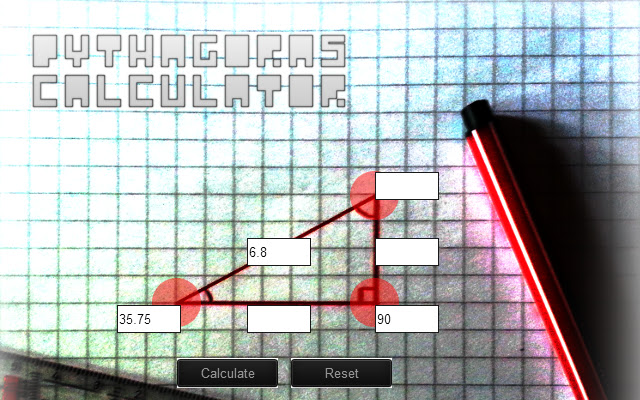 Pythagoras Calculator from Chrome web store to be run with OffiDocs Chromium online Pythagoras Calculator from Chrome web store to be run with OffiDocs Chromium online