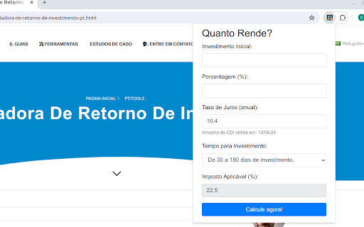 Quanto Rende? from Chrome web store to be run with OffiDocs Chromium online Quanto Rende? from Chrome web store to be run with OffiDocs Chromium online