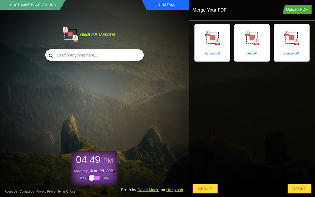 Quick PDF Combine Extension from Chrome web store to be run with OffiDocs Chromium online Quick PDF Combine Extension from Chrome web store to be run with OffiDocs Chromium online