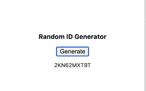 Random ID Generator from Chrome web store to be run with OffiDocs Chromium online Random ID Generator from Chrome web store to be run with OffiDocs Chromium online